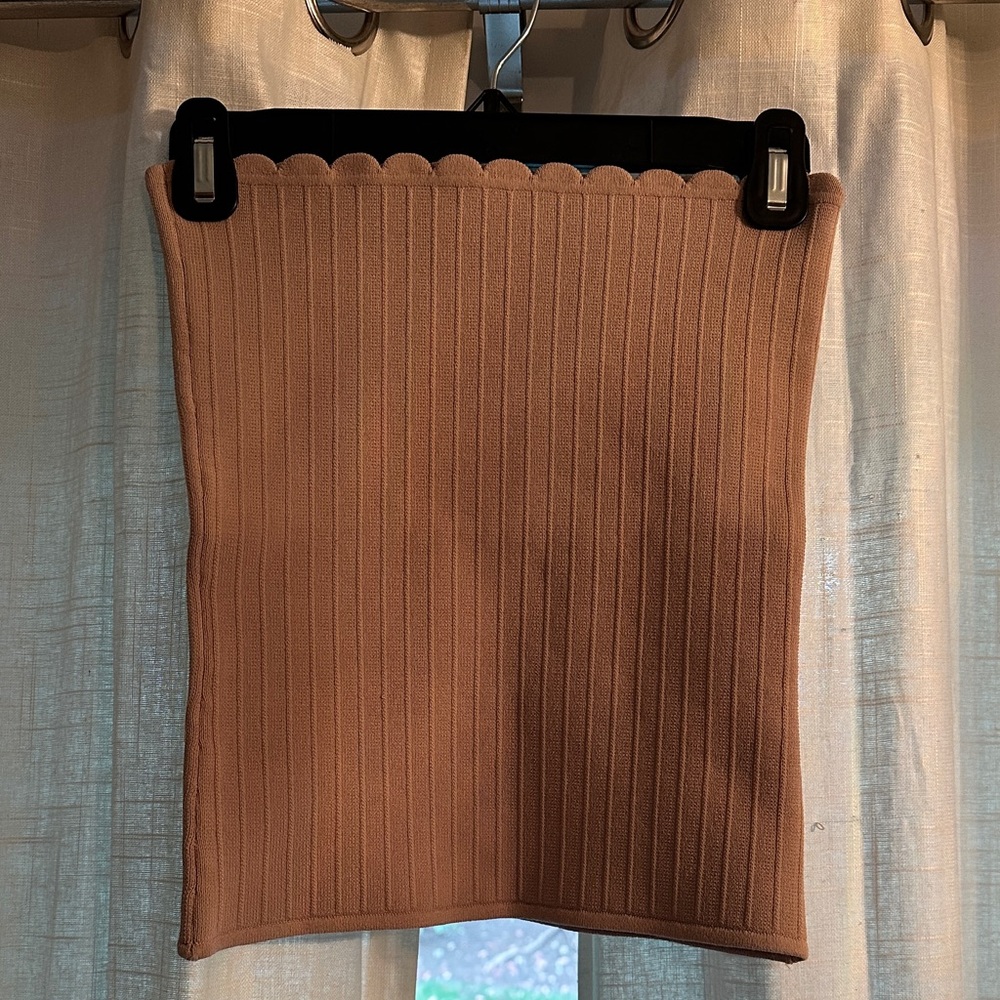 Wilfred Tan Ribbed Tube Top